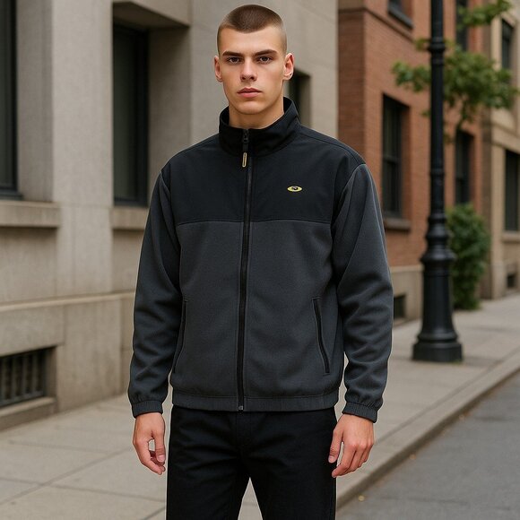 Champion Jacket Anorak Size XL 16-18 Full-Zip  Black/Gray Reflective Lined - Picture 1 of 12